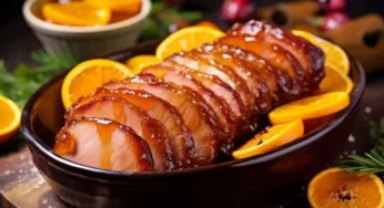 A Estrela da Ceia: Tender de Natal Glaceado com Laranja e Mel – Sabor e Elegância na Sua Mesa